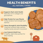 Gaines Family Farmstead Turkey Tendon Chips for Dogs – 5 oz, Natural Single-Ingredient Dog Treats, High-Protein Crunchy Chews, Rawhide Alternative, Grain-Free, Made in USA