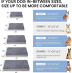 Orthopedic Memory Foam Bed for Medium Dogs, Cooling Crate Mat With Washable, Waterproof Lining, M(29inch,45Lbs)