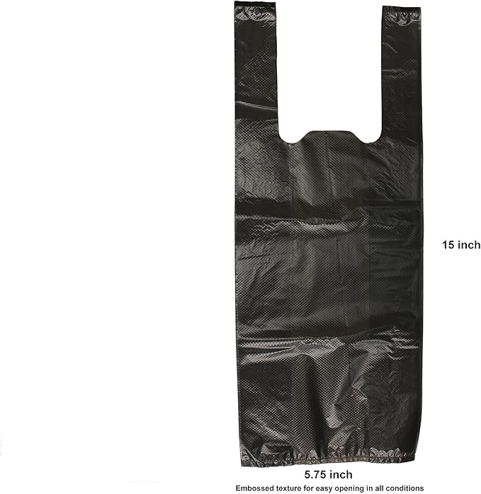 Easy Open & Easy tie-Handle 15" Long, Strong Leak-Proof Poop Bags, Dog Waste Bags, Made in USA (not on Rolls)