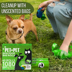 Pet N Pet 1080 Counts Poop Bags for Dogs, 41% Plant Based & 59% PE Extra Thick, Green Dog Poop Bags Rolls, 9" x 13", Unscented Pet Waste Bag