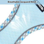 AIITLE Escape-Proof Dog Harness - Extra Soft Jacquard Fabric with Moisture-Wicking Lining, Adjustable Fit for Boston Terrier, Pekingese - Running, Playdates, Outdoor Adventures (Blue, L)