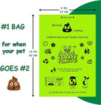 Certified Compostable Dog Poop Bags, 120 Count, Plant Based, Eco Friendly, Extra Strong, Leakproof, No Odor, Pet Supplies