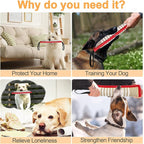ToLanbbt Dog Tug Toy Bite Jute Pillow Pull Toy with 2 Strong Handles Perfect for Tug of War, Puppy Interactive Play, Tear Resistant Bite Training for Small Medium Large Dogs (Red-Line)