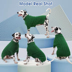 Queenmore XL Dog Sweater,Christmas Dog Sweaters for Extra Large Dogs Girl Boy,Warm Soft Fall Doggy Pullover Clothes,Turtleneck Knitted Pet Winter Apparel for Golden Retriever,Labrador(Green,XL)
