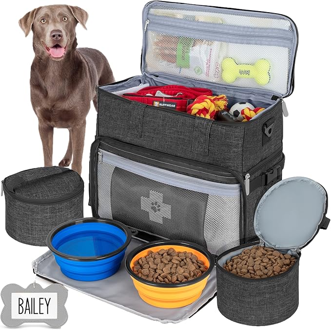 Customized Dog Travel Bag - You Name It and We Make It, Your Own Personalized Pet Travel Bag, Make It Special for You and Your Pet. (Dark Grey)