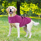 Queenmore Small Dog Sweaters, Soft Fleece Vest Pullover Dog Jacket with Leash Hole, Warm Winter Dogs Clothes Cold Weather Doggy Dachshund Sweater for Small Doggy Cats Boy or Girl (Cationic Berry, S)