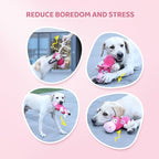 IOKHEIRA Indestructible Dog Squeaky Toys for Large Aggressive Chewers, Stuffed Animals with Cotton Material and Crinkle Paper, Durable Chewing Toys