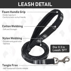 GAMUDA Small Dog Harness Collar and Leash Set, Step in No Chock No Pull Soft Mesh Adjustable Dog Vest Harnesses Plaid Reflective for Dogs Puppy Cats Kitten Rabbit (Black, XL)
