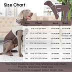 Detachable Hooded Dog Coat with Harness for Large Dogs,Super Warm Fleece Puppy Jacket for Cold Winter Doggie Coats,Brown XXXL
