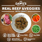 Dave's Pet Food Stewlicious Grain Free Wet Dog Food (Beef & Vegetable in Gravy), Made in USA Naturally Healthy Canned Gluten Free Dog Topper, 13.2 oz (12 Pack)