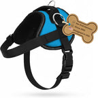 Bark Appeal Aqua Blue No-Pull Dog Harness for XS to Small Sized Pets – Adjustable, Reflective Vest with 3 Leash Clips for Added Control, Easy Walks & Training – Small