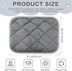4 Pack Self Heating Cat Pad Self Warming Dog Mat Reflects Body Heat Extra Warm Thermal Pet Pad Washable Dog Cat Bed Crate Bed Mat Blanket(Gray,18 x 24 Inch)
