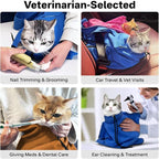 [Cozy Travel] Cat Carrier Pouch, Soft Sided Cat Sling Bag for Small Medium Cats, Carrying Sack, Restraint for Nail Trimming, Grooming,Caramel Small Upgrade