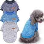 Idepet Pet Dog Classic Knitwear Sweater 3 Pcs, Fleece Coat for Small,Medium Dogs,Warm Pet Dog Cat Clothes,Soft Puppy Customes for Dog Grils Boys,X-Small