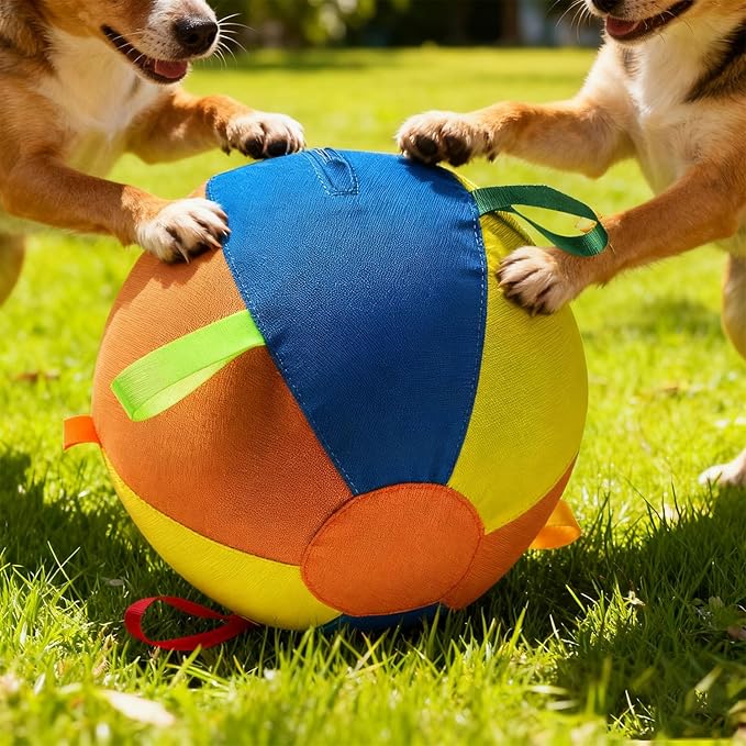 Herding Giant Tennis Dog Ball, Toy for Medium to Large Dogs, for Aggressive Chewers, Tough Herding Ball for Play & Exercise, Fun Doggy Birthday Gift (18-inch)