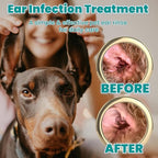 Dog Ear Cleaner, Dog Ear Care Liquid, Dog and Cat Ear Cleaner to Eliminates Ear Odour, Dirt and Debris Pet Ear Cleaner Solution,Remove Wax, Dirt & Stop Smelly, Itchy, Non-Irritating, 4 Fl oz