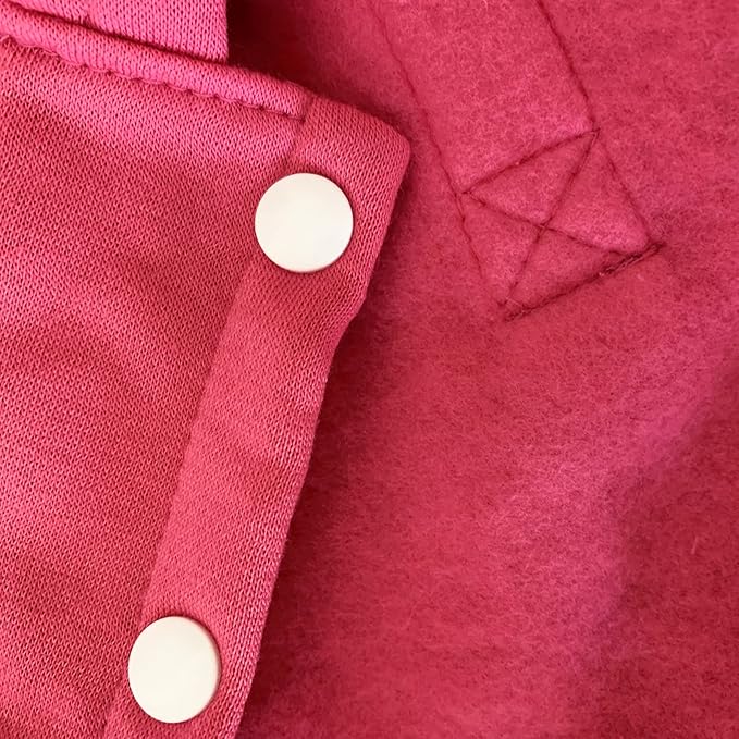 Dog Hoodie Clothes with Pocket 4 Legs Jumpsuit Fleece Sweater Winter Sweat Shirt Warm Cotton Hoodies for Small Dog Medium Large Cat Magenta 3XL
