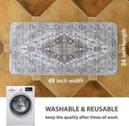 nunubaby Washable Pee Pads for Dogs, Stylish, Non-Slip and Leak-Proof Pee Pads. Reusable Potty Pads for Dogs for Crates and Floors.(Brown/Geo, 24" x48")