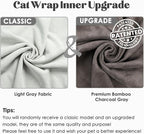 35.4“ Cat Wrap for Cutting Nails Self-Adherent Fabric Cat Wrap for Grooming Cat Restraint for Nail Clipping Anti-Escape Cat Calming Wrap Within 22lbs