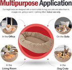 Majestic Pet 52 Inch Suede Shredded Memory Foam Mix Calming Extra Large Dog Bed Washable 52 x 35 x 11 (Inch) - Cozy Soft Donut Round Dog Bed with Spine for Head Support - Pet Bed Stone