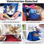 [Cozy Travel] Cat Carrier Pouch, Soft Cat Carrier for Small Cats, Carrying Sack, Restraint Bag for Nail Trimming, Vet Visits, Giving Meds, Dental Care, Car Travel - Wine Red