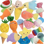 19 Pack Puppy Squeaky Dog Toys Set Plush Puppies,Cute Chew Pets Dog Toy with Squeakers for Small Dogs Playtime