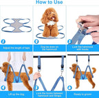 Dog Grooming Hammock, Pet Grooming Harness for Dogs&Cats, Multi Hammock Restraint Bag with Adjustable Grooming Loop/Stainless D-Hooks/Nail Clippers/Trimmer/Nail File for Pet Nail Trimming, Care (S)