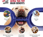 SuperChewy Tough Tug Pull Toy | Lifetime Replacement | Strong Natural Rubber | Interactive Tug-of-War Toy for Dogs | Ultra Durable Chew Toys for Aggressive Chewers | for Medium & Large Breeds