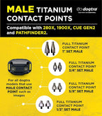 Dogtra Full Titanium Contact Points 3/4" Set of 2 – Male – Compatible with X-Series (280X, 1900X, ARC-X), 200iQ, GPS Fence, PATHFINDER2, Smart NoBark – Hypoallergenic, Lightweight, for Sensitive Skin
