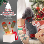PETCARE Reindeer Christmas Dog Sweater Gray Cat Sweater Vest Cartoon Elk Pet Holiday Dog Clothes Puppy Sweaters for Small Medium Large Dogs Cats Fall Winter Outfits Xmas Dogs Costume,XX-Large