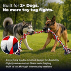 Giant Dog Rope Toys for Extra Large Dogs 2 Pack - 42 Inch, 6 Knot Tough Rope Chew Toys for Large Dogs - Benefits Non-Profit Animal Rescue - Indestructible Dog Toy for Aggressive Chewers (Red)