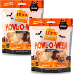 Ultra Chewy Halloween Treats - Trick or Treat Pack - Highly Digestible Fun Shapes Dental Treats for Your Dog - Made with Real Chicken (2 Packs)