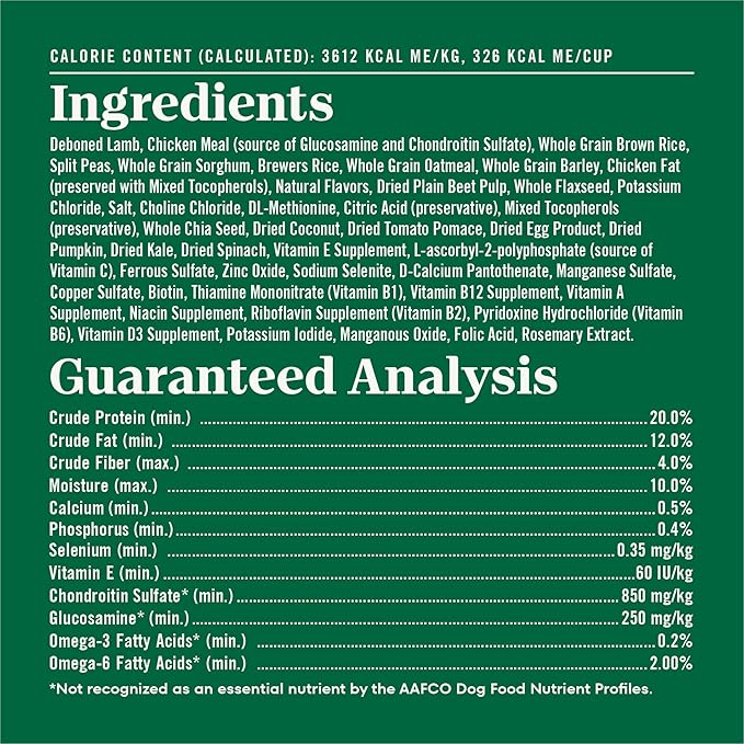 Nutro Natural Choice Lamb & Brown Rice Adult Large Breed Dog Food Dry Recipe, 30 lb. Bag