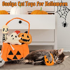 7PCS Halloween Cat Toys, Cat Catnip Toys Plush Teething Toys, Horrible Halloween Cat Ghost Chew Toys for Kitten Cats