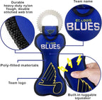 Pets First Dental Dog TUG Toy with Squeaker. Tough PET Toy for Healthy Fun, Teething & Cleaning Pet's Teeth & Gum.