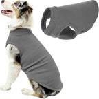 Gooby - Stretch Fleece Vest, Pullover Fleece Vest Jacket Sweater for Dogs, Gray, 6X-Large Length (27")