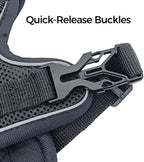 Cat Harness and Leash Set Escape Proof Tactical Medium Kitten Harness Emotional Support Cat Vest, Black, M