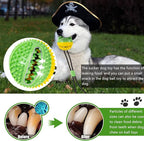 Dog Toys, Dog Chew Toys for Aggressive chewers, Puppy Training Treats Teething Rope Toys for Boredom, Puzzle Treat Food Dispensing Ball for Puppies Teething Small Dogs (Green)