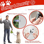 Dog Poop Bag Dispenser Wall Mount with 2Pcs Holders and 8 Rolls of Waste Bag, Metal, Corrosion-resistant, Combination Lock, Dark Gray, Suitable for Outdoor, Indoor, Raising Dogs