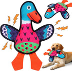 Interactive Squeaky Dog Toys,Crinkle Dog Toy to Keep Them Busy,Colorful Absurd Duck Dog Toys,Fun for Indoor Puppies,Chewing and Playing(Pink)