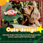 ALL FOR PAWS Christmas Dog Squeaky Toy Gift, Puppy Fecth Toy with Squeaker, Enrichment Dog Plush Toys