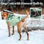 Lelepet Warm Dog Winter Coat Dog Coats for Small Dogs Waterproof Dogs Jacket with Harness Built in Reflective Cold Weather Coats Windproof Zip-Up Winter Fleece Vest Snowsuit Yorkie Shih Tzu S