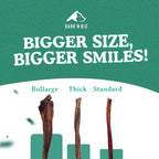 BARK'N BIG 12 Inch Monster Bully Sticks for Large Dogs - Colossal Bullarge Size - Made in USA - Single Ingredient Dog Chew - Super Premium Pizzle Sticks - Jumbo Beef Pizzles for Large Breeds - 1 ct
