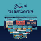 Stewart Chicken Breast Dog Treats, 3 oz, ~55 Pieces, Freeze Dried Raw, Single Ingredient, 74% Protein Training Treats or Meal Topper in a Resealable Tub, Grain Free, Gluten Free