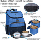 BAGLHER丨Dog Travel Bag, Airline Approved Pet Supplies Backpack, Dog Travel Backpack with 2 Silicone Collapsible Bowls and 2 Food Baskets