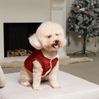 Fleece Lining Extra Warm Dog Hoodie in Winter,Small Dog Jacket Puppy Coats with Hooded,Red XS