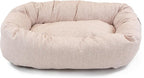 Majestic Pet 24 Inch Washable Bagel Dog Bed with Spine Support - Cozy Soft Round Pink Dog Bed 24x19x7