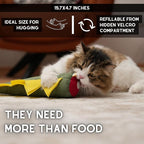 Large Cat Toy Dino - Catnip Matatabi Silvervine Filled Help Relief Stress Interactive Indoor Cat Kicker (Green)