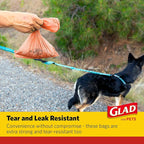 Glad for Pets Large Dog Waste Bags, Scented, Tear-Resistant, 16 Rolls | Heavy Duty Dog Poop Bags for Fast and Easy Waste Cleanup | 16 Rolls Waste Bags, 240 Bags Total