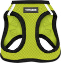 Best Pet Supplies Voyager Step-in Air Harness - All Weather Mesh, Reflective, No Pull Harness for Dogs, Cats - Secure with Hook & Loop Fastener, Buckle, Double D-Rings - Lime Green/Black Trim, XS